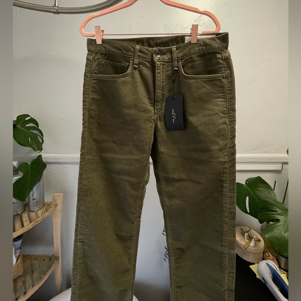 Mens Rag & Bone Green Corduroy Pants (tags on)
